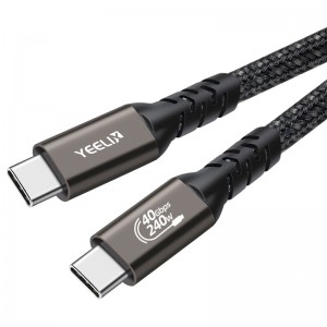 CC4001 USB4 Cable, Supports 8K HD Display, 40 Gbps Data Transfer, 240W Charging for Type-C Laptop, Hub, Docking